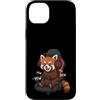 Funny Red Panda Gaming Apparel Custodia per iPhone 14 Plus Red Panda Gamer Animale Videogioco Giocatore Pew