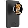 Big Ears Teacher Reader Graphics Open Bo Carino Fox lettura libro amante animale grafico bambino ritratto PopSockets PopWallet per MagSafe