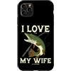 Pike Fishing Frau Spruch Wife Hecht Ange Custodia per iPhone 11 Pro Max Pesca luccio I Love It Pike When My Wife Let Me Go Fishing