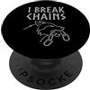 Gift For Norse Mythology Fan Wolf Symbol Fenrir Lupo Catena Rotta Mitologia Norrena Ragnarok PopSockets PopGrip Adesivo