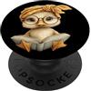 Bookworm Teacher Theme Library Reader Gr Cucciolo Libro Aperto Lettura Cane Amante Grafica Ritratto PopSockets PopGrip Adesivo