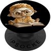 Baby Reader Teacher Headwrap Graphics Op Carino Alpaca lettura libro amante animale grafico bambino ritratto PopSockets PopGrip Adesivo