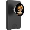 Bookworm Teacher Theme Library Reader Gr Baby Lizard Libro Aperto Lettura Rettile Grafica Ritratto Rotondo PopSockets PopWallet per MagSafe