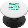 Light Teal Aqua Graphic Color Tee Grafica verde acqua verde acqua chiaro Spell Out The Love Teal Aqua PopSockets PopGrip Adesivo
