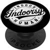 Introverts & Antisocial Gifts Men Women Indoorsy - Spilla da interni in stile retrò, anti-isociale, introverso PopSockets PopGrip Adesivo