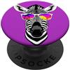 Zebra Wearing Cool Shades Vaporwave Suns Zebra Indossare Cool Occhiali Da Sole Vaporwave Tramonto 80s 90s Retro PopSockets PopGrip Adesivo