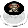 Vibe Coding Designs By AW Vibe Code Chill Repeat Retro Tramonto Programmazione AI PopSockets PopGrip per MagSafe