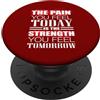 Pain to Power Co Dolore divertente oggi forza domani palestra allenamento fitness PopSockets PopGrip Adesivo