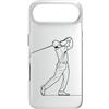 Magliette de Golf per Ragazzi Custodia per iPhone Air Giocatore di golf Una linea che disegna nove buche