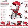 Colibrì Triciclo Pieghevole per Bambini 1-4 Anni con Manubrio per Genitori - Bicicletta Evolutiva fino a 20kg - Monopattino Bambino Regolabile con Struttura Ergonomica, Rosso e Grigio