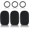 Apojgitn Copertura per microfono per cuffie aeronautiche Bose 20, confezione da 3 coperture in schiuma per microfono, filtro pop per microfono, scudo isolante per microfono Cardo, accessori parabrezza