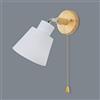 LZGS Go Swing Bands Lampada Da Parete Con Interruttore A Fune Rotazione Libera Di 350° Lampada Da Comodino Macaron Vintage Moderna E27 Lampada Da Parete In Legno Adatto Per Soggiorno E Camera Da Letto（Bianco）