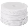 Craftora Filo di cotone cerato, 16,1 m, 1 mm, 1,5 mm, 2 mm, colore bianco, per perline, macramè, braccialetti dell'amicizia, fai da te, creazione di gioielli
