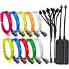 BPLIVES Aria el Wire neon Lights kit 2 pezzi 8 colori con contenitore di batteria per feste, Blacklight Run, Pasqua, Halloween fai da te Decorazione, 5 da 1-meter, rosso blu verde rosa bianco viola giallo Rgb