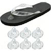 MAIXIANGGUOJI Protezioni per dita dei piedi, in silicone, per sandali, infradito, imbottite, per uomini e donne (trasparente, unificato, 6 pezzi)