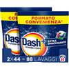 Dash Power Pods Detersivo Lavatrice In Capsule, Extra Smacchiante, 88 Lavaggi (2x44), Rimuove anche le macchie secche da 7 giorni, per una pulizia impeccabile