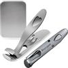 Stycypel tagliaunghie uomo piedi,nail clipper,taglia unghie,tagliaunghie in acciaio inossidabile,argento