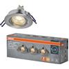 OSRAM Faretto da incasso LED Spot Set DIM 3,7W nichel satinato | Spot Set Recess GU10 Dim, Spot lights and ceiling spots, Nichel satinato, 25000 h, confezione da 3