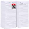 HOMERHYME Shop, Confezione da 100 stracci in microfibra per la pulizia dei dettagli, assorbenti, senza pelucchi, per meccanici, automobilistici, industrie, garage e pulizie, 29,2 x 29,2 cm, bianco