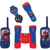 Lexibook set avventura SpiderMan con walkie-talkie fino a 120 m, binocolo e bussola
