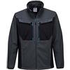 Portwest Giacca softshell WX3 per uomo, Colore: Grigio Metallo, Taglia: S, T750M