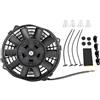 Greensen Ventola Sottile da 7 Pollici Ventola di Raffreddamento del Radiatore Elettrica Push Pull Thermo 12V con Kit di Montaggio Universale Nero