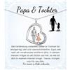 FAOMZQ Regalo per padre figlia, regalo per figlia di papà, papà e figlia con incisione, collana per compleanno, laurea, Natale, comunione, anniversario di matrimonio