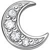 Thomas Sabo orecchini singoli da donna con pavè di luna in oro, argento sterling 925