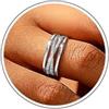 Chihayafuji Anelli Donna 925 Argento Placcati Oro Resistenti Ossidazione Delicati Zirconi Pollice Fidanzamento Sovrapponibili Tutti Giorni Regali Taglie 5-11