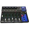 Mixer Audio 7 Canali Controller Professionale USB Karaoke DJ Echo F7