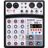 BOMGE Mixer controller audio USB consolle professionale 4 canali usb karaoke dj