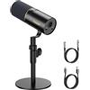 TONOR PC Microfono USB/XLR per Podcast, Microfoni Gaming Dinamico per Podcasting