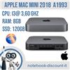 Apple Mac Mini 2018 A1993 Cpu i3 @ 3,60 ghz 8gb RAM SSD 120Gb Mac Os SEQUOIA