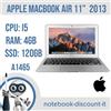 Apple MacBook Air 11" Early 2013 Cpu i5 Ram 4Gb SSD 120 Gb BigSur A1465 EMC 2631