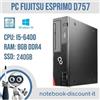 Fujitsu Esprimo D757 SFF PC Core i5-6400 Ram 8gb DDR4 240gb SSD Win10 GRADO A-