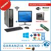 HP POSTAZIONE POTENTE E VELOCE SSD 8GB RAM 22'' MONITOR PC COMPUTER WIFI DESKTOP