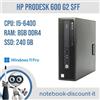 HP ProDesk 600 G2 Desktop PC Cpu i5-6500 Ram 8gb DDR4 SSD 240gb W11P GRADO B