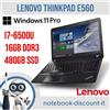 Lenovo Notebook LENOVO ThinkPad E560 15" Cpu i7-6500u 16Gb RAM SSD 480gb Windows 11 PRO