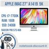 Apple iMac 27" A1419 5k Display Cpu i7-7700K Ram 16Gb SSD 240gb GRADO B