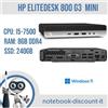 HP EliteDesk 800 G3 Mini PC Cpu i5-7500 Ram 8gb DDR4 SSD 240Gb Win11Pro
