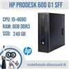 HP PC DESKTOP HP Prodesk 600 G1 SFF Cpu i5-4690 Ram 8gb SSD 240gb W11Pro Grado A-