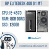 HP Prodesk 400 G1 MT Pc Desktop cpu i5-4570 Ram 8gb DDr3 SSD 120gb GRADO B