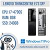 Lenovo PC DEKTOP Lenovo ThinkCentre E73 Cpu i7-4790s Ram 8Gb SSD 240gb Win11 Pro