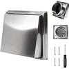 COEWUR 150mm Griglia Aerazione Rettangolare con Valvola Antiritorno Griglia Ventilazione Inox Griglie di Ventilazione per Cappa Cucina Caminetto Condotto di Ventilazione