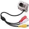 DAUERHAFT Telecamera di sicurezza CCTV cablata, mini videocamera digitale a visione notturna CMOS 6 LED con funzione audio, telecamera di sicurezza intelligente per interni/esterni PAL/NTSC, anti-interferenza,