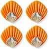 RICOO Ganci Adesivi Premium HP004-O Set da 4 Gancetti Adesivi per Bagno e Cucina Porta Accappatoio e Asciugamani Appendiabiti Adesivo Arancione Stile Moderno
