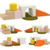 AIYAPLAY Set 8 Costruzioni Morbide per Bambini 0-3 Anni in Velluto e Schiuma PU