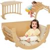 AIYAPLAY Arco Montessoriano 3in1 Età 18-48 Mesi Tavolino e Dondolo con Cuscino