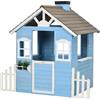 Outsunny Casetta per Bambini 3-7 Anni in Legno di Abete Blu