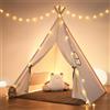 Does not apply Tenda per Bambini Da Gioco in Tela Indiana Teepee in Cotone Con Tappetino Imbott
